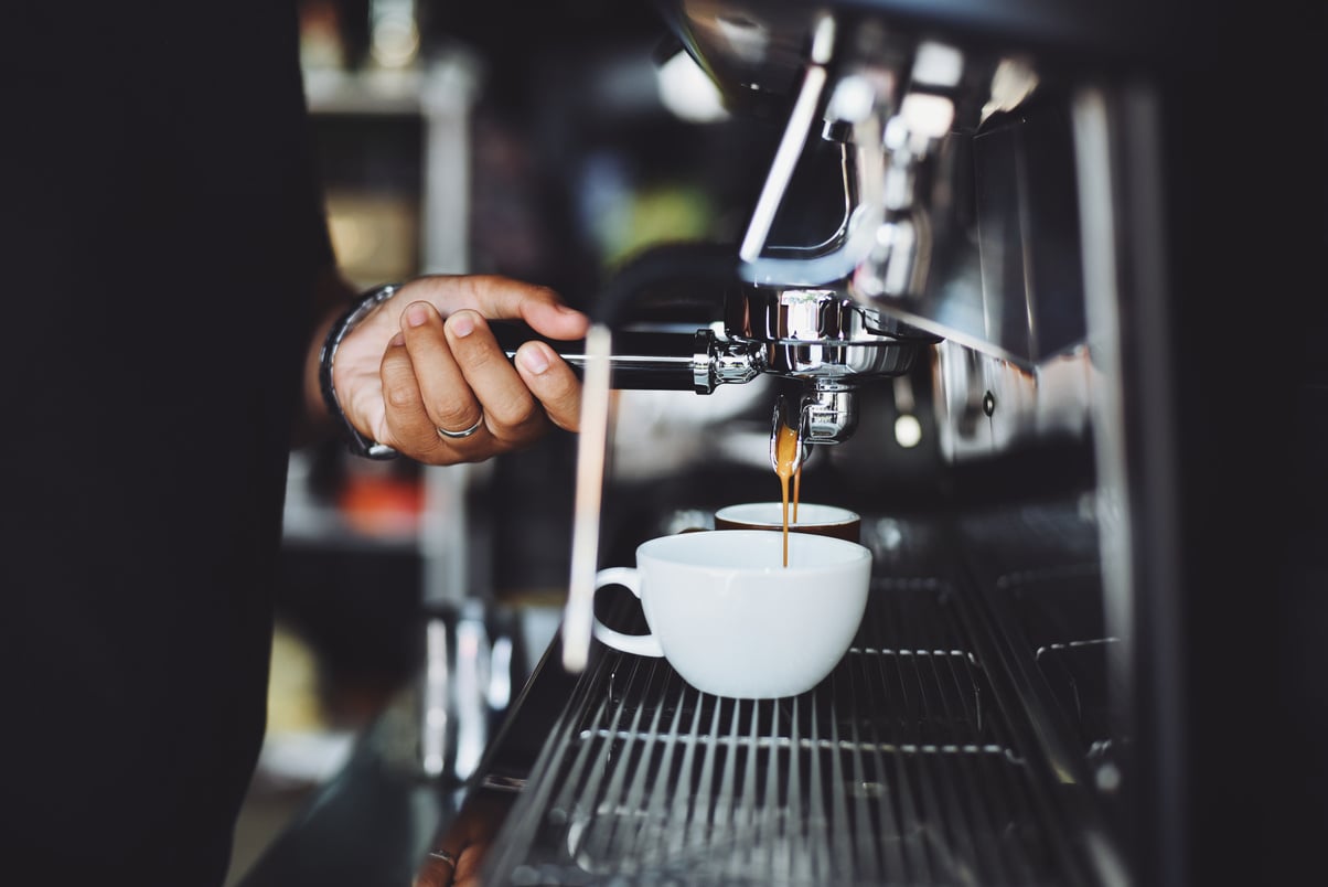 Espressozubereitung bei Pergola