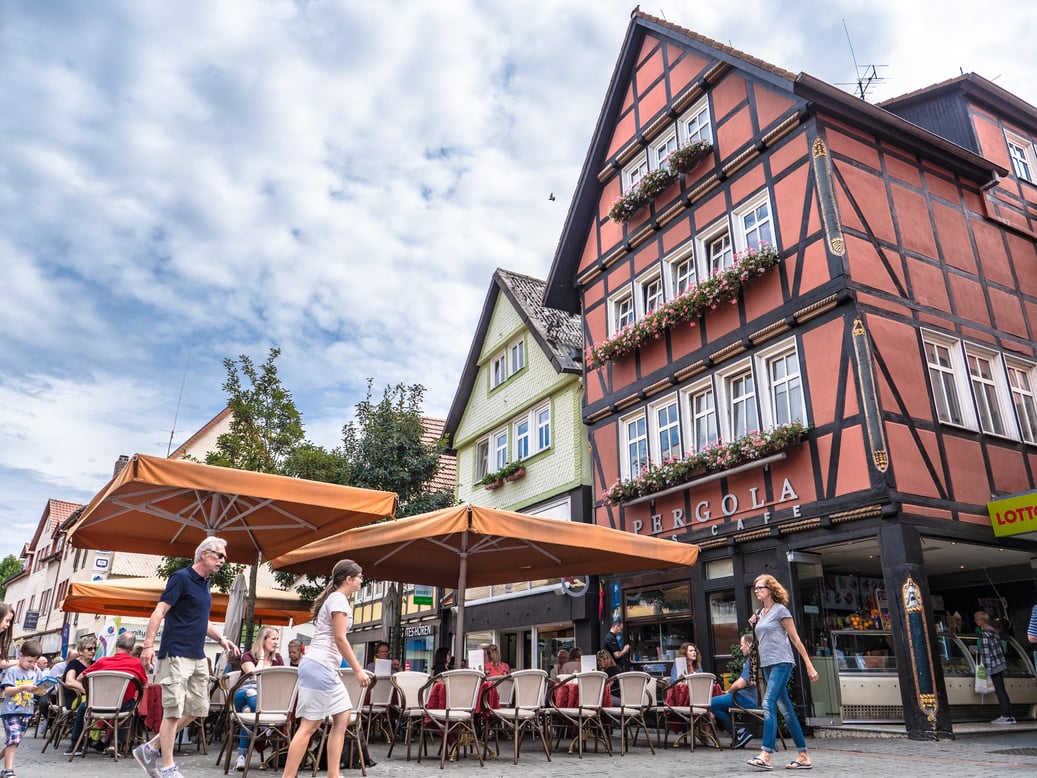 Pergola in der Bad Hersfelder Innenstadt